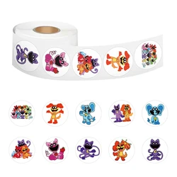 Pegatinas de juego de dibujos animados de Smilling Critters para niños, calcomanías de sellado de equipaje, pegatinas divertidas de Anime, Graffiti, cuaderno, teléfono, juguete para niños, 500 piezas por rollo