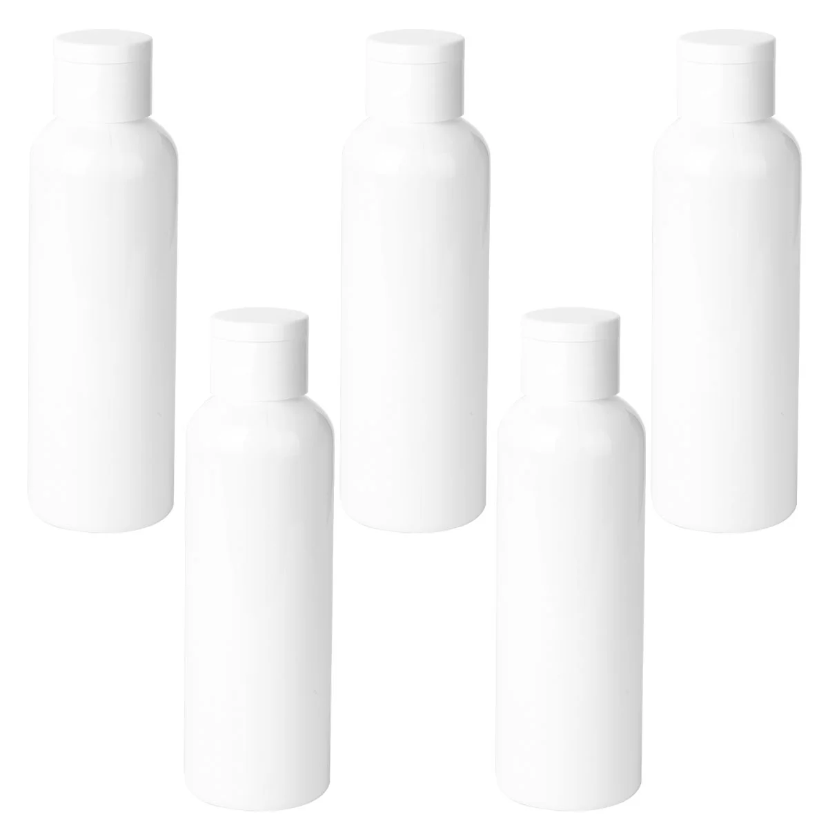 

5pcs Empty Bottle Sub Simple Plastic Storage Bottles 200ml Cosmetics Travel Shampoo Lotion Lightweight Smooth