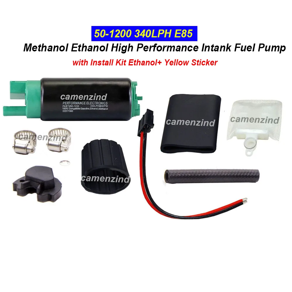 

50-1200 340LPH E85 50 1200 High Quality Methanol Ethanol High Performance Intank Fuel Pump Install Kit Ethanol fits for GSS342