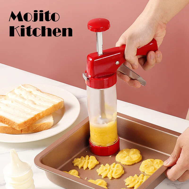 

Cake Cream Decorating Gun Set Nozzles Flower Piece Suit Extruder Biscuit Dessert Press Maker Syringe Kitchen Baking Tools