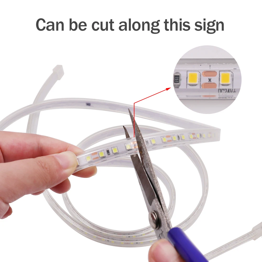 5M/10M Solar LED Strip Light 8 Modes 2835SMD IP67 Tube Waterproof Outdoor Fairy Ribbon Diode Tape 24V Patio Garden Lamp