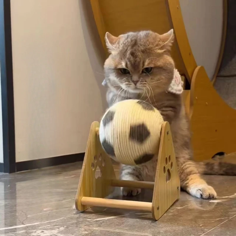 Katzenspielzeug, Hanfseil, vertikal, verschleißfest, selbstsexuell, Langeweile, lindert Artefakt, Katzenkratzbrett, Spielzeugball