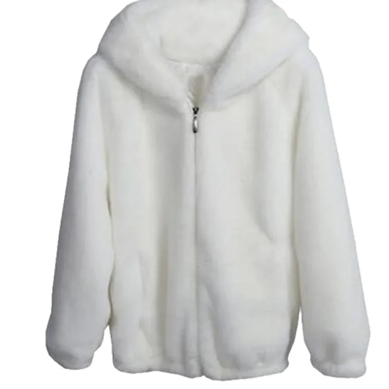 Nieuwe verdikte pluizige hoodie dames korte jas dubbelzijdig pluche warme katoenen kleding vrouwelijke herfst winterjas