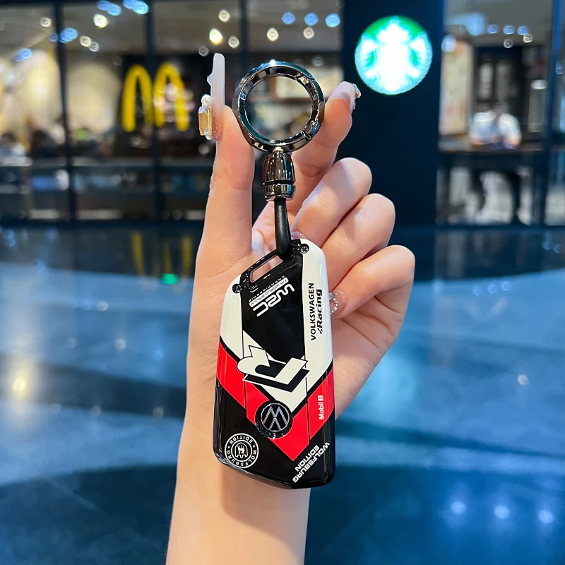 حافظة مفاتيح السيارة عن بعد فوب غطاء حامل شل لشركة فولكس فاجن فولكس فاجن جولف 8 ID.3 ID.4 MK4 MK8 2022 2021 GTI R اكسسوارات #3