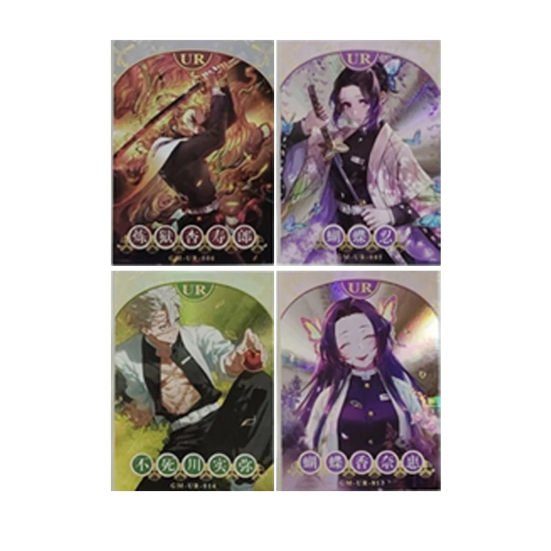 Tarjetas coleccionables de Anime japonés Kochou Shinobu Nezuko Hashibira Inosuke, regalo de cumpleaños y Navidad, juguetes para niños
