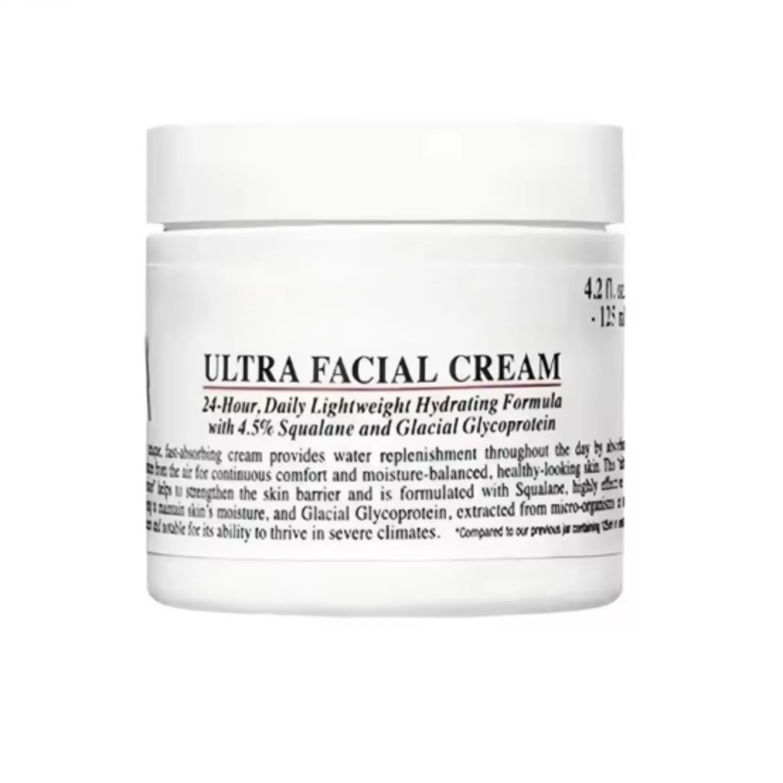 

Ultra Facial Cream 125ml Hydrating Moisturizer Face Cream With Squalane Glacial Glycoprotein Strengthen Skin