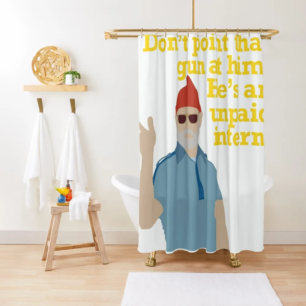 

Steve Zissou, Unpaid Intern Shower Curtain Shower Bath Shower Set Anime Waterproof And Anti-Mold Curtain