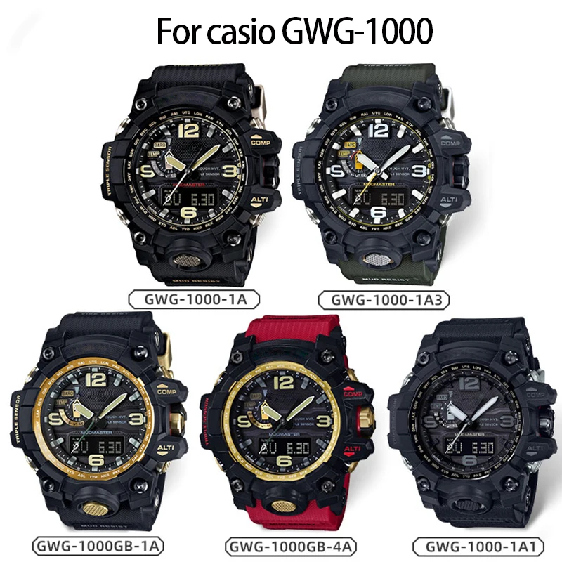 Camouflage GWG1000 Master Watch Accessories For Casio MUDMASTER Gwg1000 Men\'s Watchband With Stainless Steel Loop