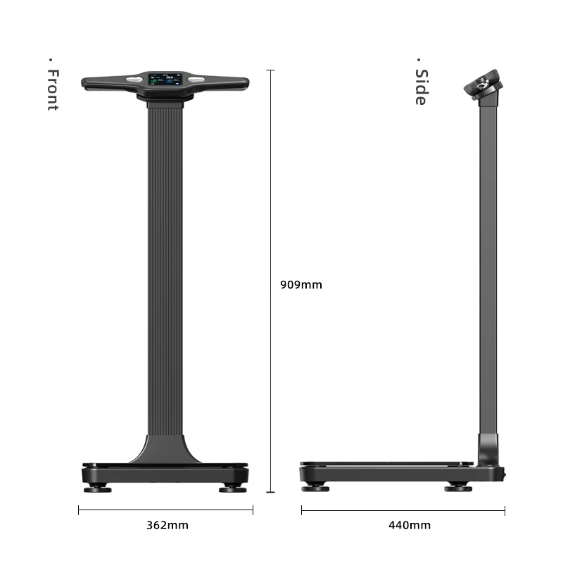 Balance d'analyse de composition corporelle intelligente unique à double fréquence d'électrode WIFI 8 avec rapport