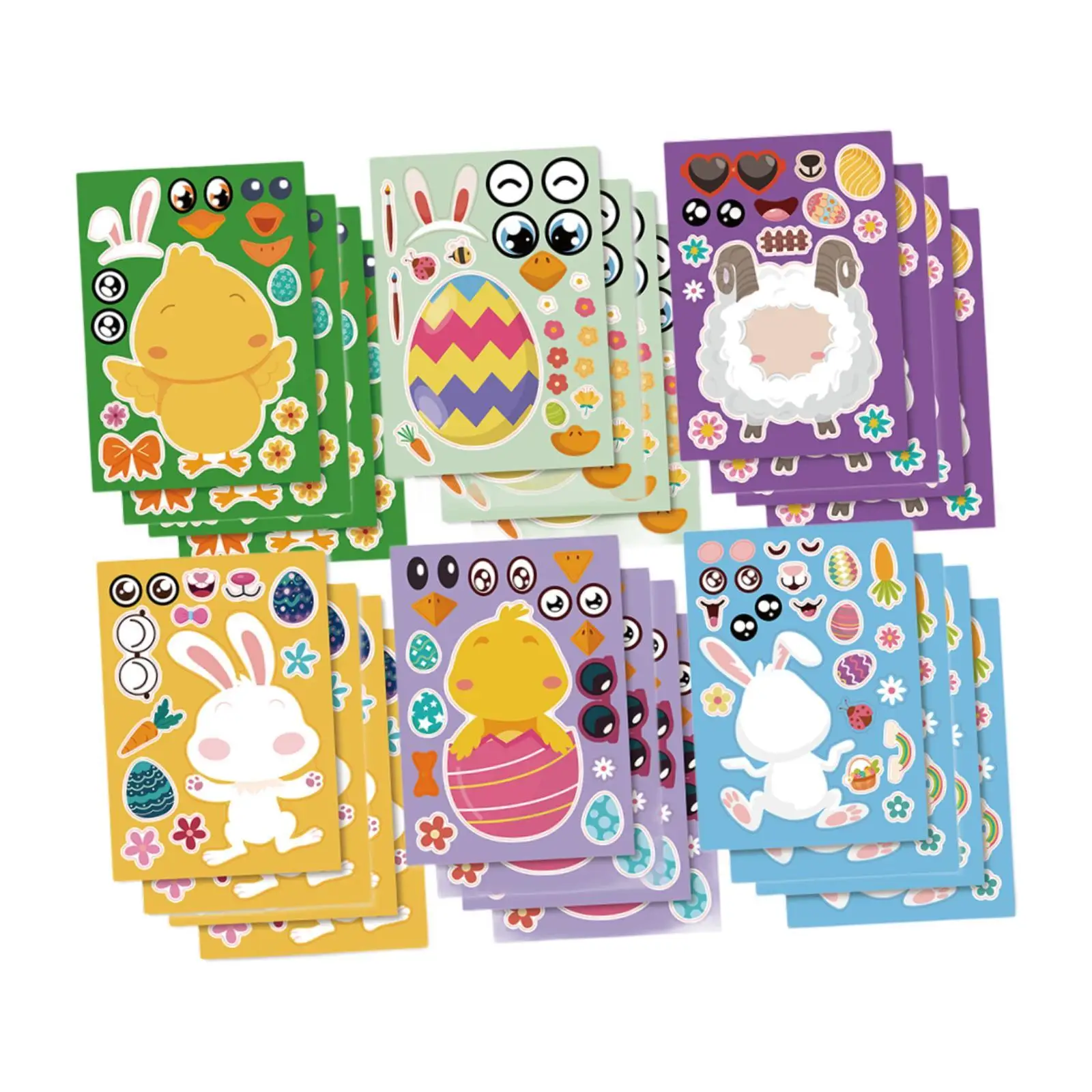 24 Pieces Easter Party Stickers Decoration Stickers Decals Easter Stickers for Cards Holiday Crafts Education Activities Easter