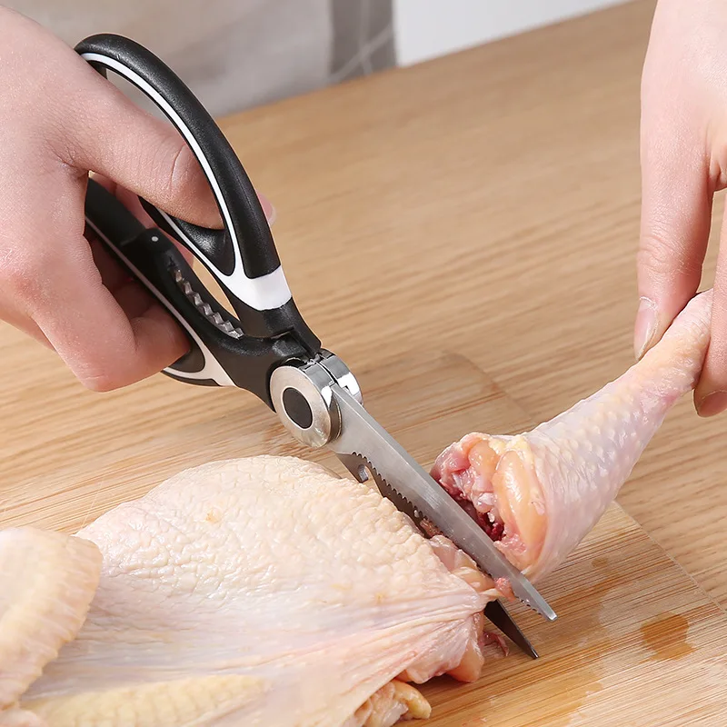 Chicken Bone Scissors Stainless Steel Kitchen Scissors Chicken Poultry Fish Kitchen Tool Shears For Meat Barbecue Nutcracker