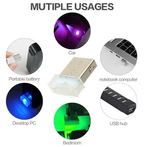 Universelle Mini-Atmosphäre Romantische LED LED LED LEG-Leuchten Plug-in 5-V Innenlampe Beleuchtung Umwelt Autozubehör Home Dekoration 10 Hauptverkaufslicht Rampa - №5