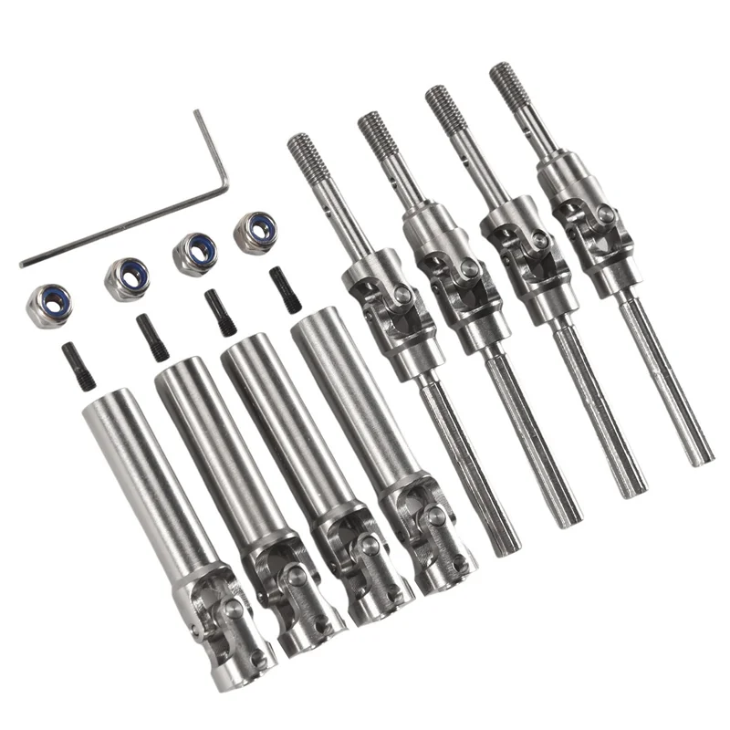 

AS96-4 шт. металлический приводной вал из нержавеющей стали CVD для 1/10 Traxxas Slash Rustler Stampede VXL 4X4 4WD, детали для обновления радиоуправляемого автомобиля