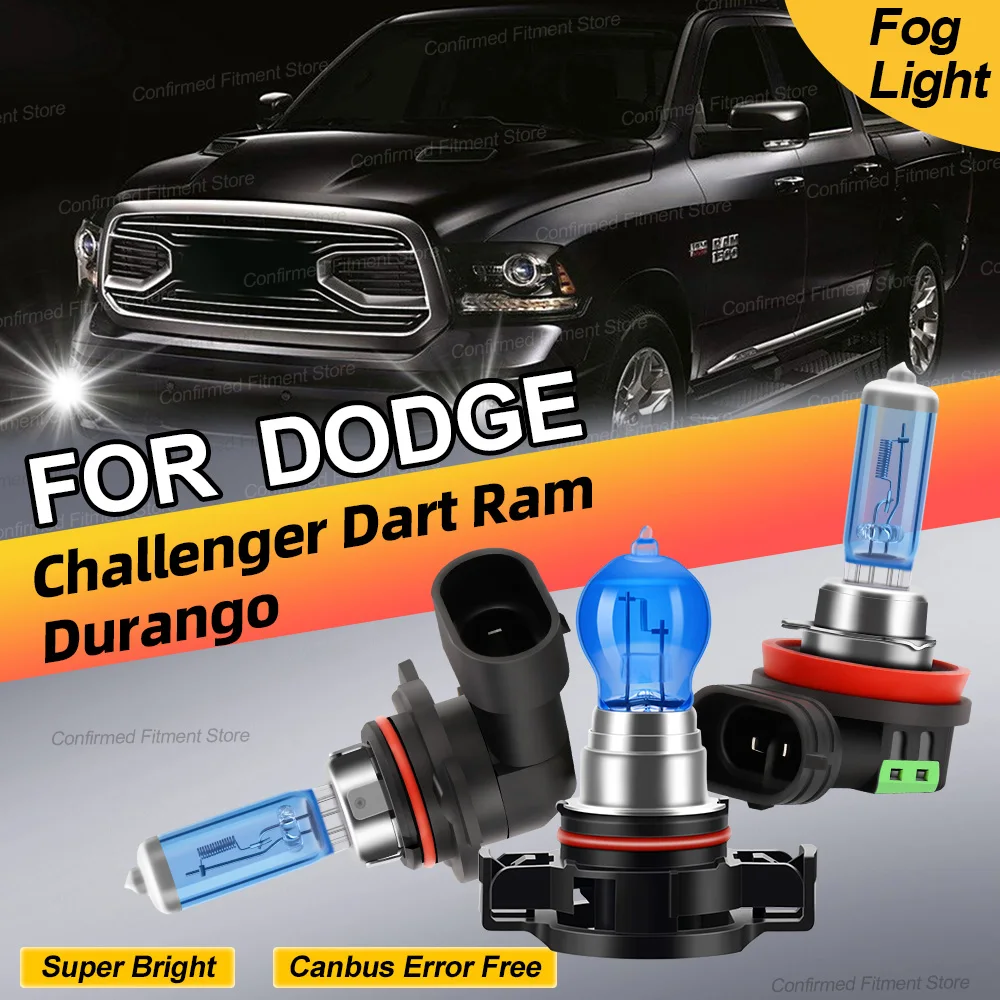 

20000LM High Bright H11 5202 9145 Auto Front Fog Lamps 9006 HB4 H10 Canbus Halogen Bulbs For Dodge Challenger Dart Ram Durango