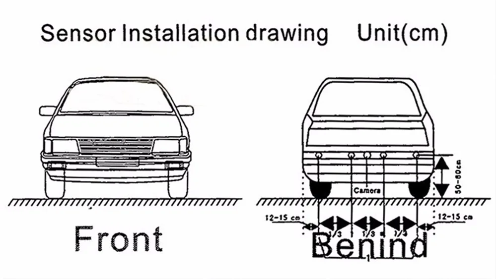 Universal 4 Sensoren Summer 22mm Auto Parkplatz Sensor Kit Reverse Backup Radar Sound Alarm Anzeige Sonde System 12V für Ford BMW – Detail 2