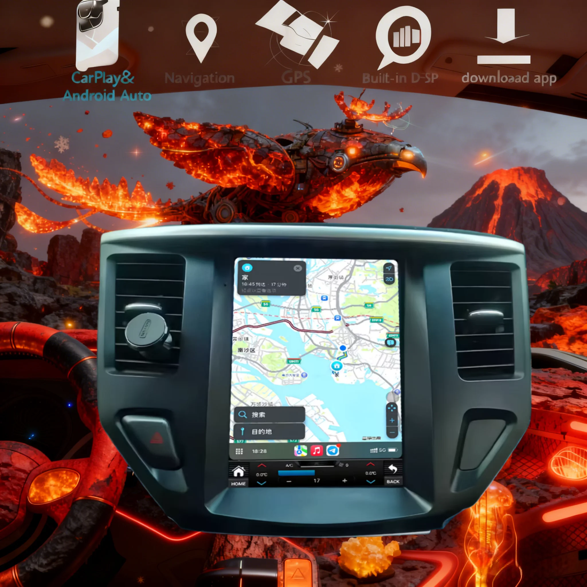 Reproductor estéreo Multimedia Android 14, CarPlay Auto de 10,4 pulgadas para Nissan Pathfinder 2012 2013 2014-2020, pantalla de Radio para coche, unidad principal GPS