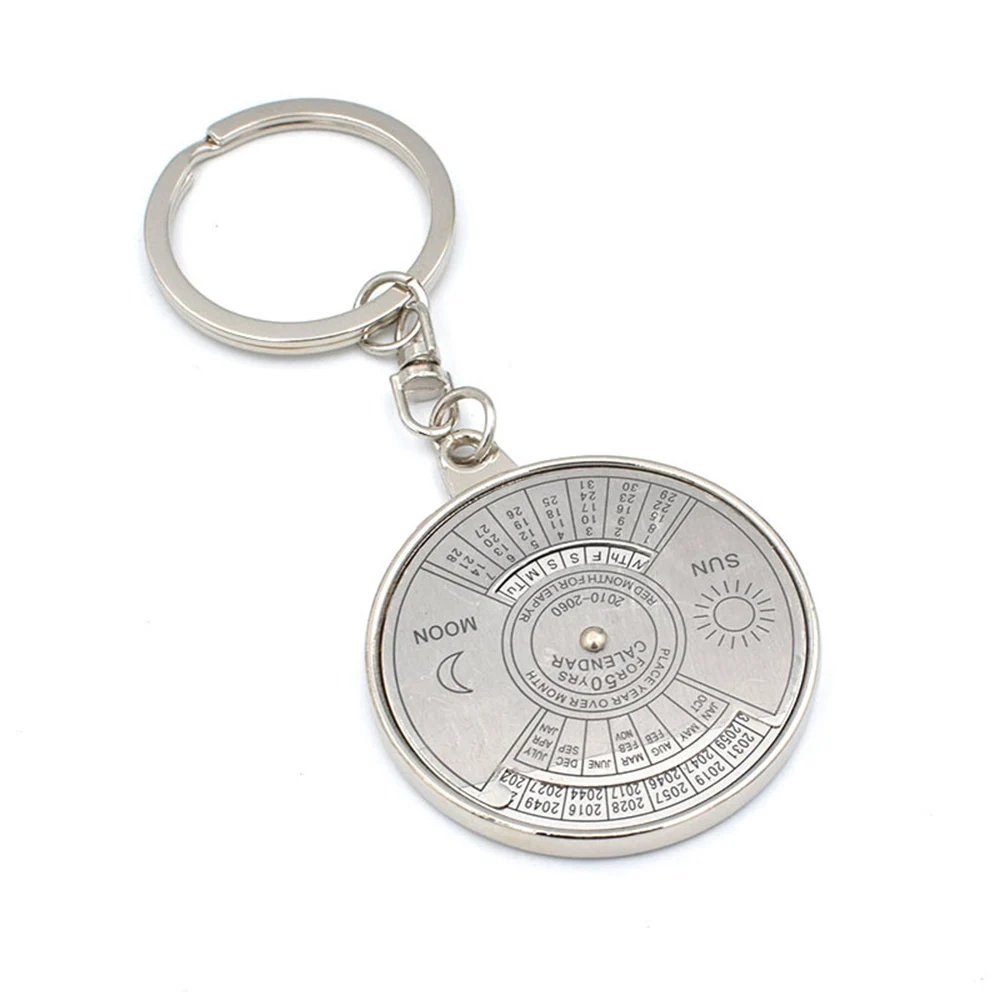 Unique Key Chain 2010 To 2060 3D Alloy From 50 Years Keychain Keyring Perpetual Calendar