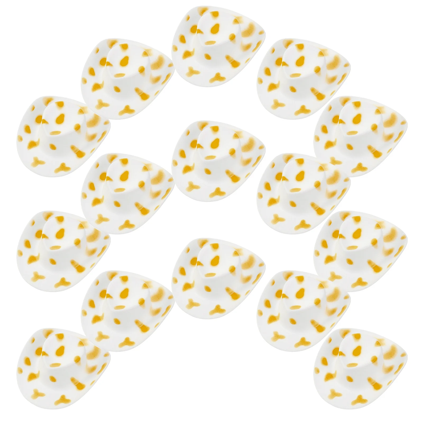 20 قطعة من قبعات رعاة البقر الغربية الصغيرة البلاستيكية المصغرة خفيفة الوزن للحرف اليدوية لتزيين الحفلات لوازم قبعة صغيرة عصرية #2