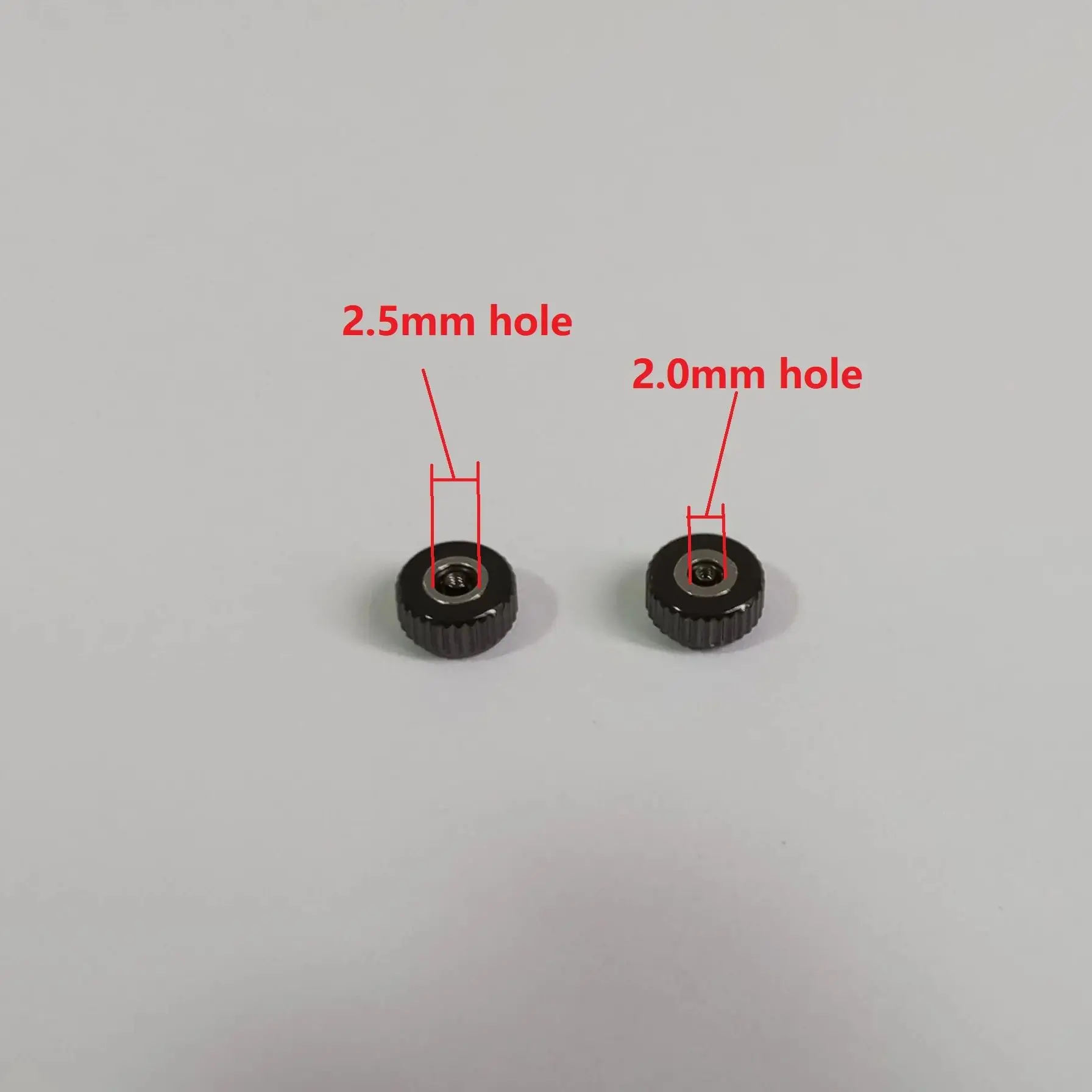 1Pcs Flat Tube Black Color 3.5mm 4mm 4.5mm 5mm 5.5mm 6mm 6.5mm 7mm Diameter 2.0mm 2.5mm Hole 0.9 Tap Steel Watch Crown