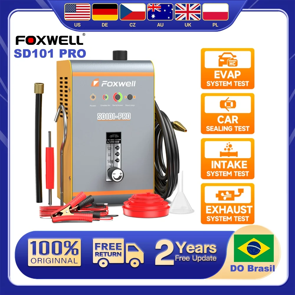 

Car Smoke Leak Detector Oil Pipe Generator Automotive EVAP Leakage Gas Leakage Locator FOXWELL SD101 PRO Auto Diagnostic Tool