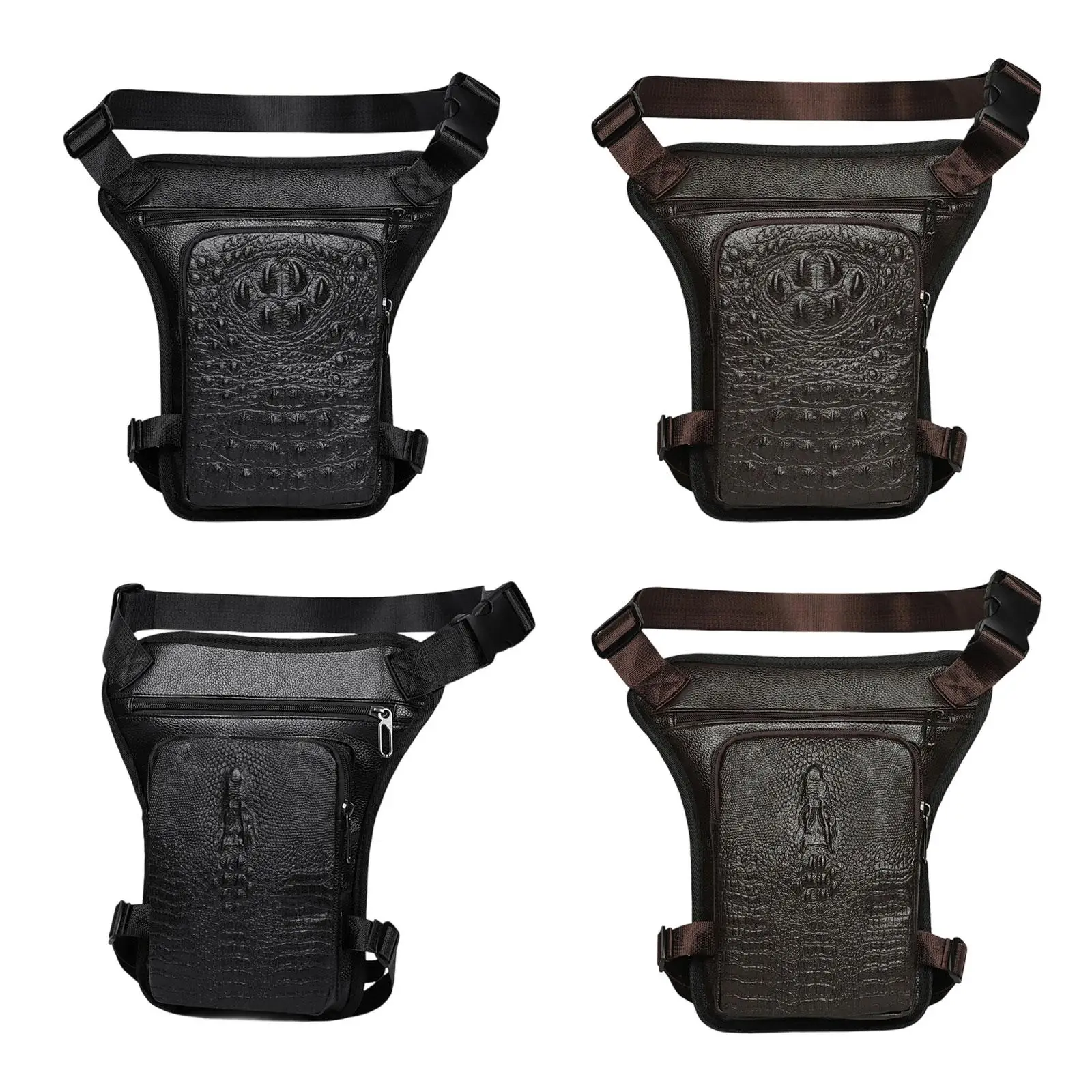 

Motorcycle Drop Leg Bag Thigh Bag Belt Zip Closure Fanny Pack Waist Hip Pack for Hikers Cycling Outdoor Motorbike Ride