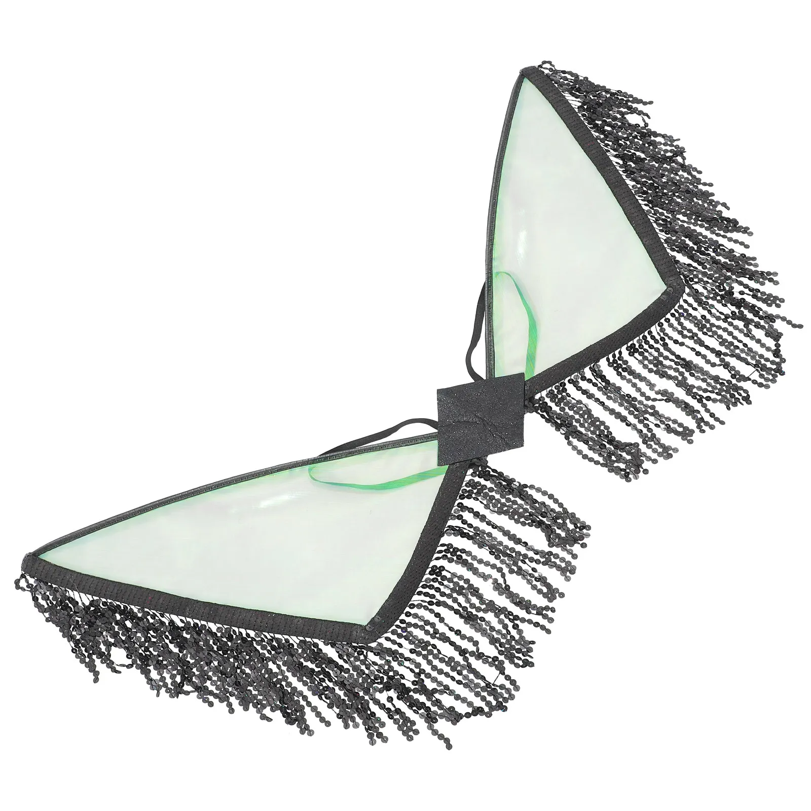 

Черные крылья с кисточками для косплея: Изысканный костюмный реквизит для взрослых, легкий и удобный, для Хэллоуина, вечеринок, выступлений и ролевых игр