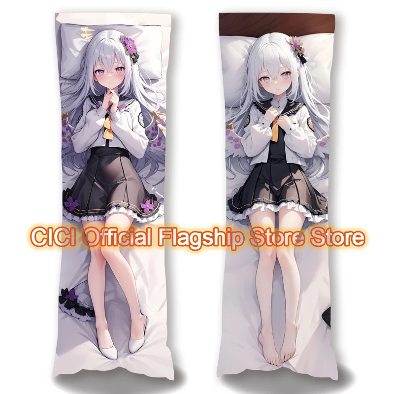 Dakimakura Anime angel wings azusa (blue archive) Double-Sided Print Life-size Body Pillow Cover