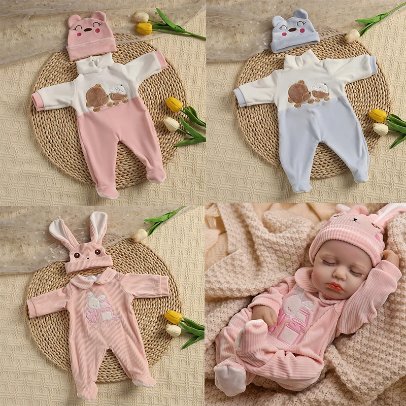 New Doll Clothes Born Baby Fit 17 inch 43-45cm Jumpsuit Pajamas Doll Accessories Clothe For Baby Reborn Dolls Suit for Bebe Doll