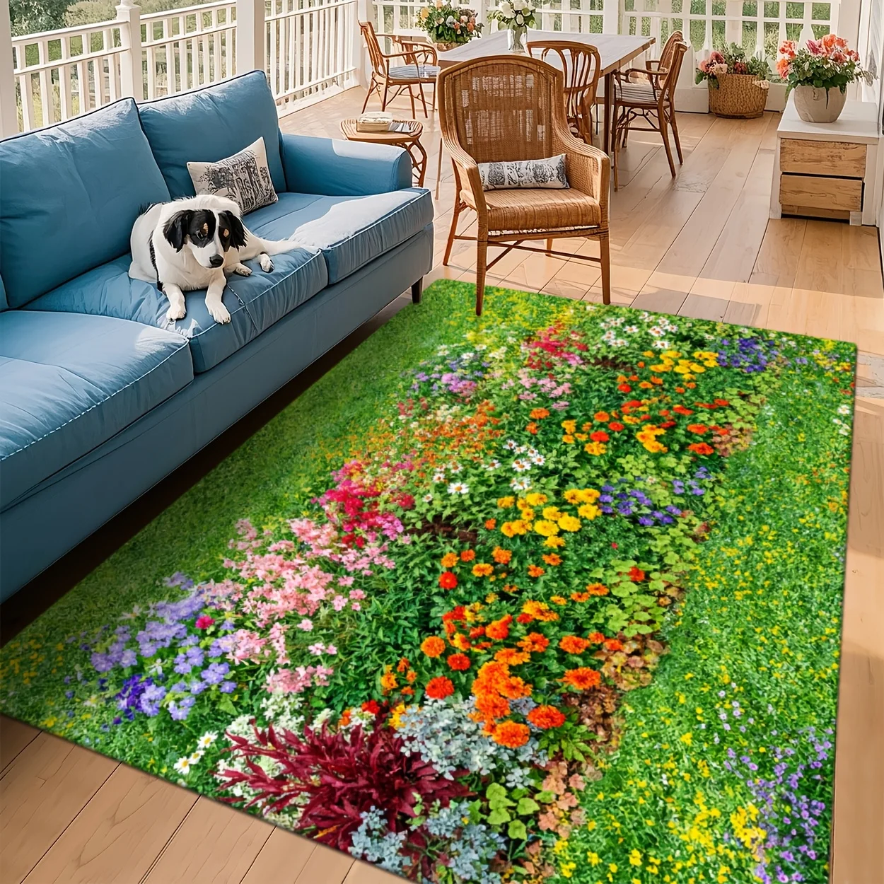 Vibrant Garden Flower Grass Pr - đánh giá và giá Commercial Printing Format