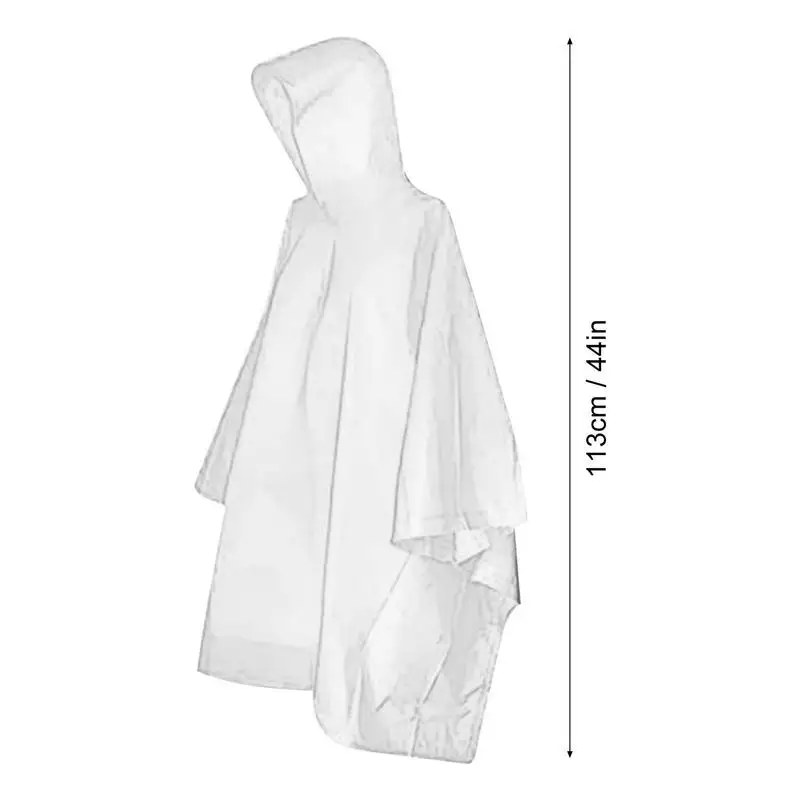 Women Men Raincoat Adult Clear Transparent Camping Rainwear Suit Waterproof Rain Poncho Coat Windproof Rain Gear Rain Cover