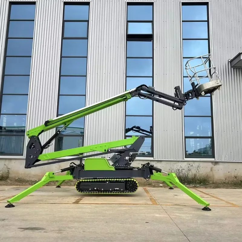 

12М 14М Коленчатый подъемник-вышка для любых типов местности, электрический телескопический подъемник-вышка с откидной стрелой