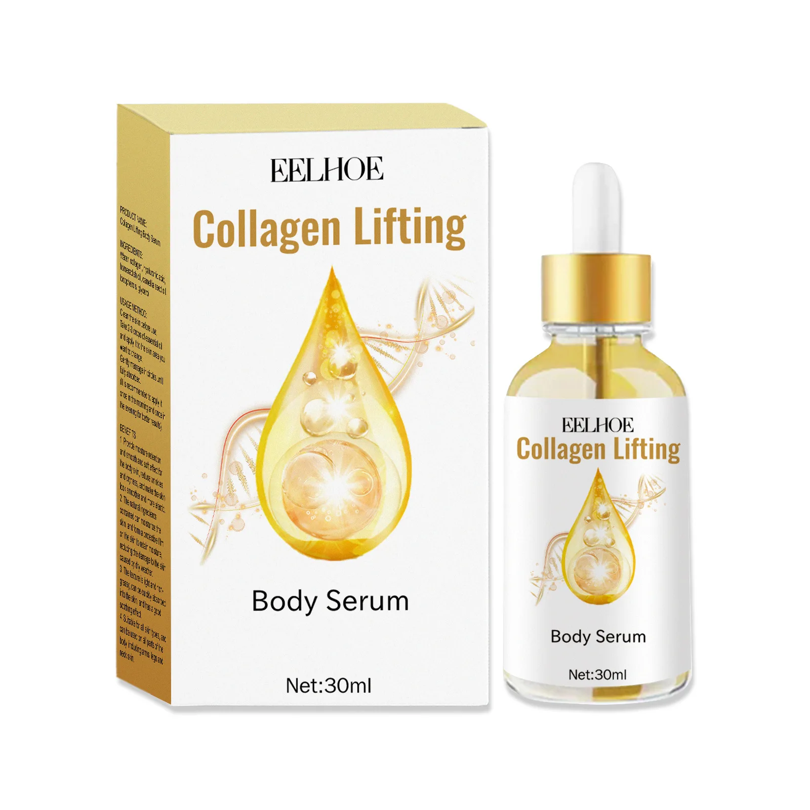 Collagen Lifting Body Oil Belly Fat Burner Anti Cellulite Weight Loss Shaping Improve Sagging Skin Full Body Slim Down Care Oil