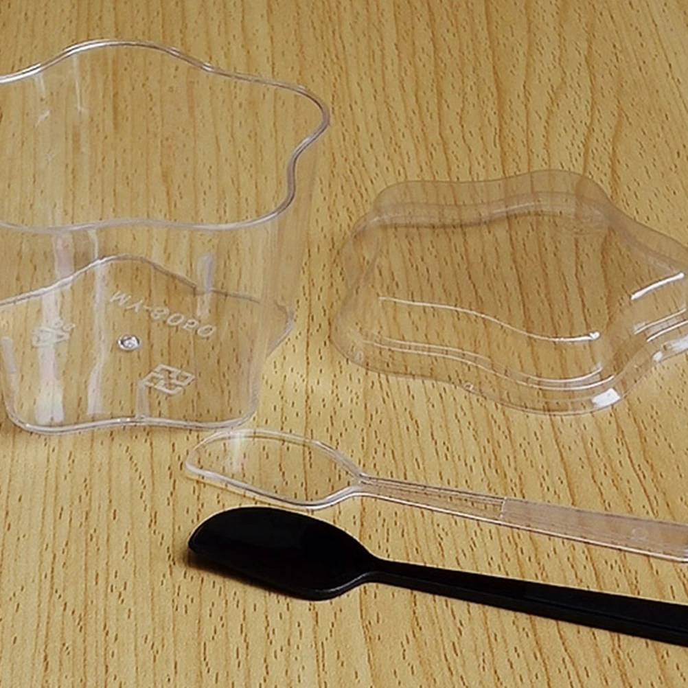 

10 set Dessert Cups Cup Crack-Resistant Pudding Mousse Ice Cream Container Portable For Party Wedding Shower