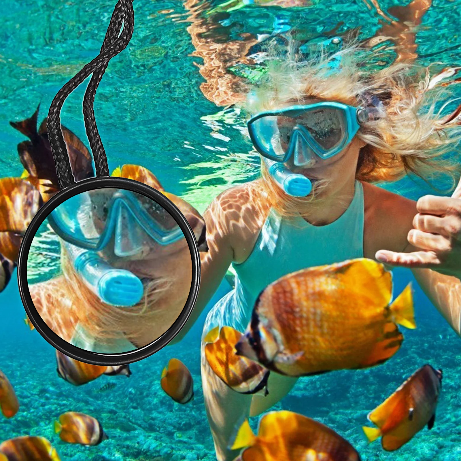 

1Pcs Diving Rearview Mirror 360 Degree Adjustable Scuba Diving Safety Mirror Portable Cave Underwater Equipment