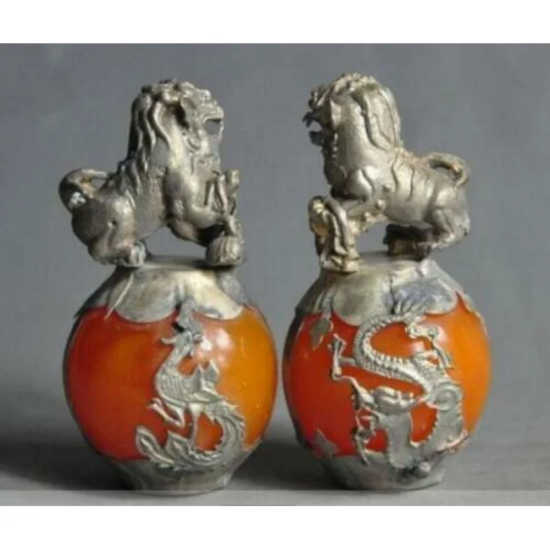 chinese fengshui tibet foo dog lion Guardian beast dragon Phoenix statue