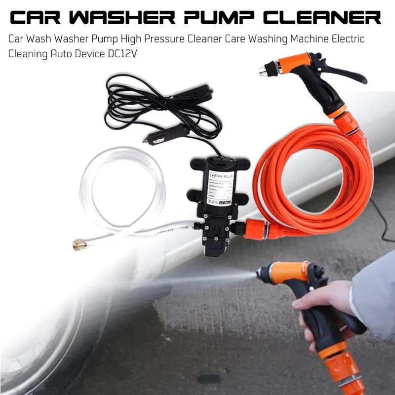 Car Wash 12V Car Washer Gun Pump High Pressure Cleaner Car Care Portable Washing Machine Electric Cleaning Auto Device