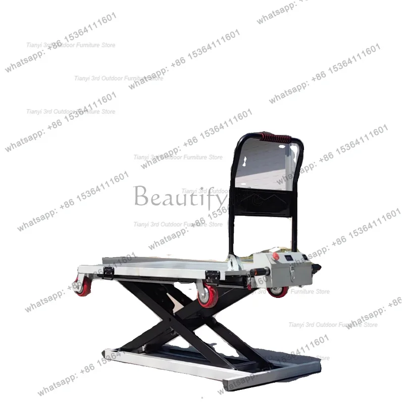 

Nordic Industrial Electric Handcart Modern Hydraulic Lifting Portable Handling Mobile Flatbed Commercial Tool Utility Cart