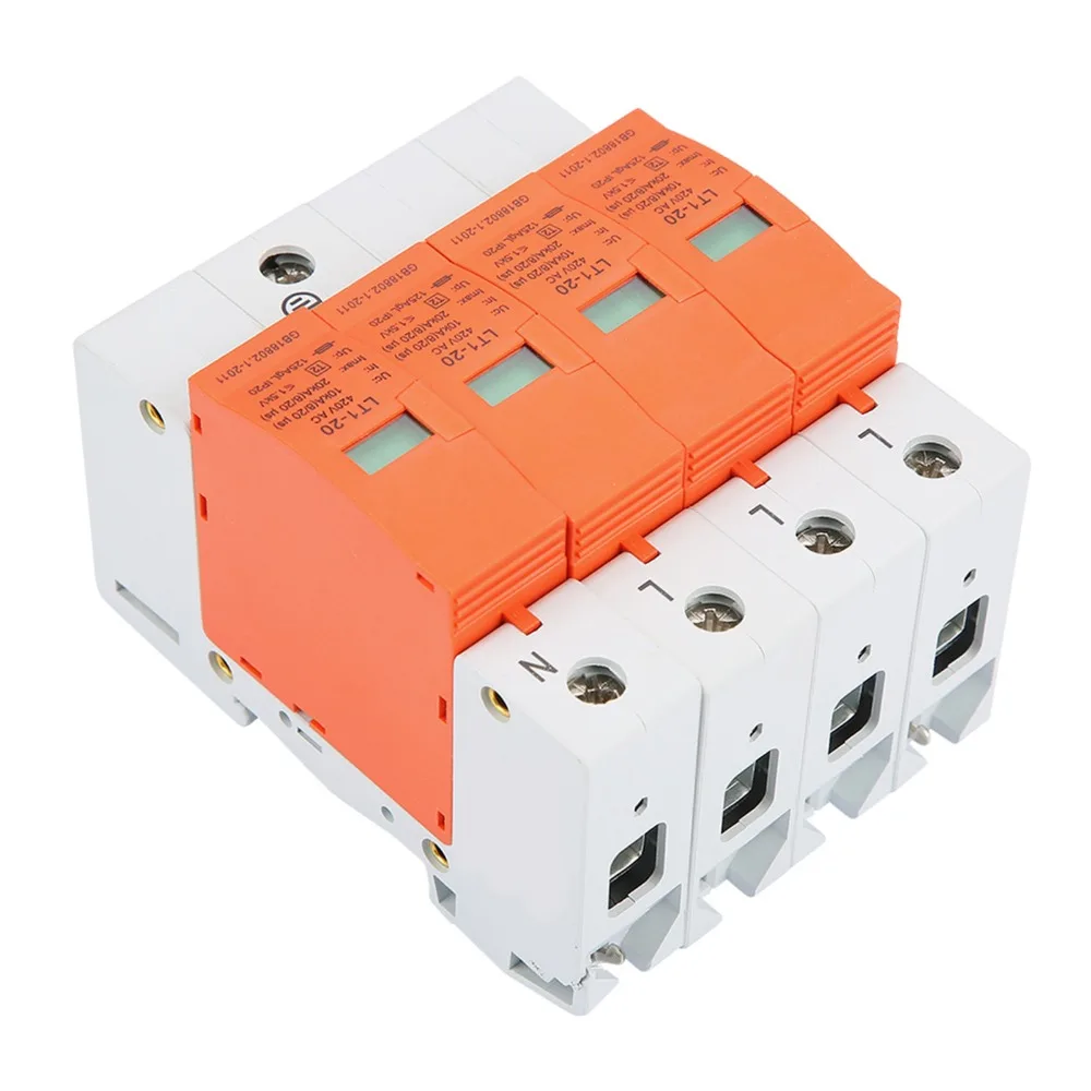 

Overvoltage Protection 4P Low Voltage Arrester 20kA 420VAC House Protective Protective Device HVAC