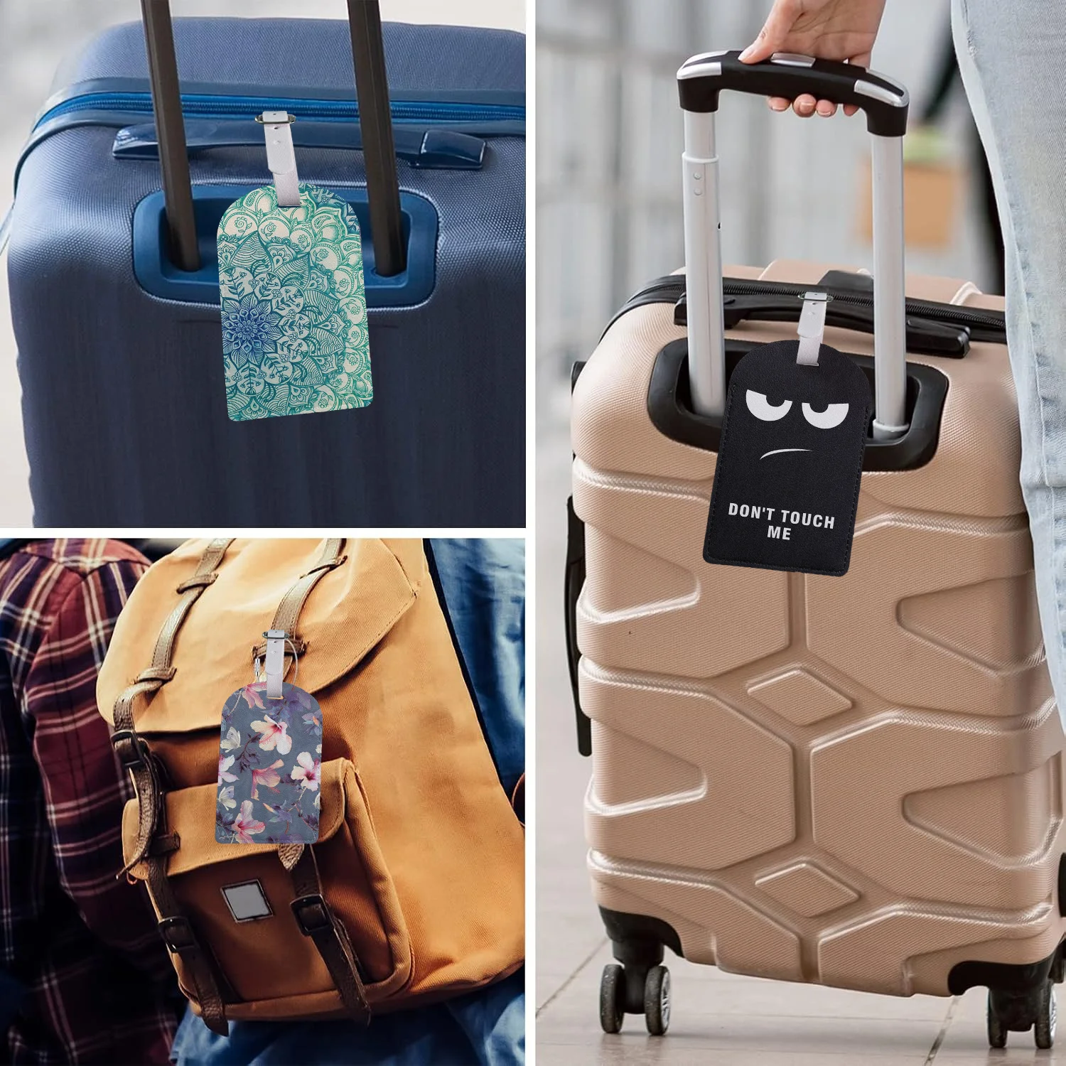 Etichette per bagagli creative uniche Etichetta per valigia personalizzata Viaggio in aereo Accessori utili Etichetta per bagagli con copertura privacy