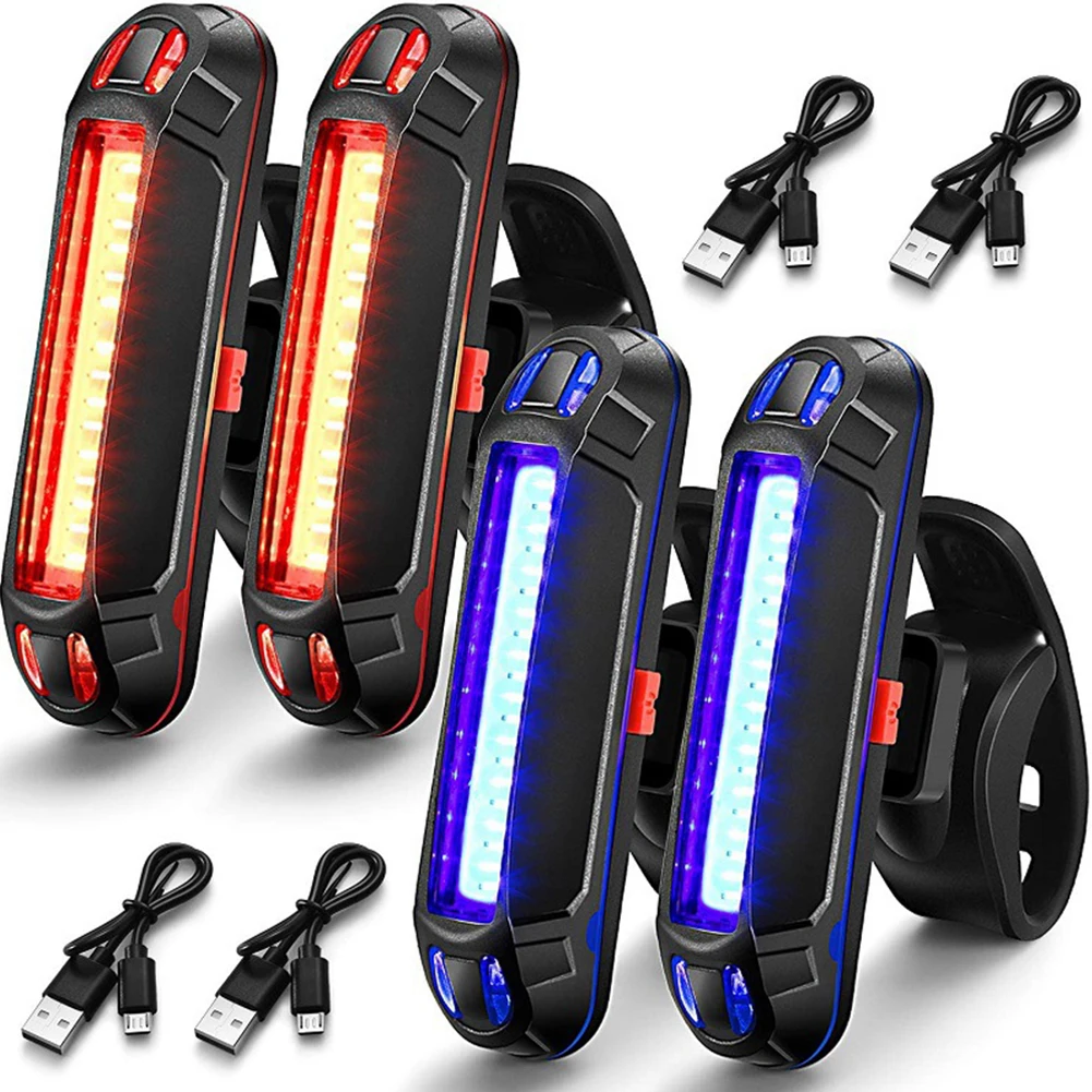 Bicycle Taillights Super Bright USB Charging Bicycle Taillights 5 Lighting Modes Rechargeable Safety Warn Lamp Bike Accessories