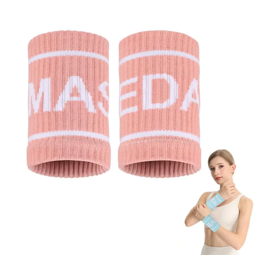 Pulseiras de algodão premium absorvente de suor, absorção de umidade, ajuste elástico, multi esporte, basquete, tênis, corrida, fitness, treino