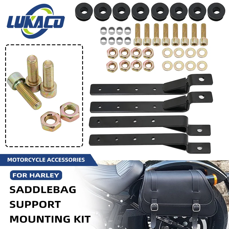 

Universal Motorcycle Hard Saddlebag Mounting Bracket Kit Saddle bag Support Side Luggage For Harley Honda Yamaha Suzuki Kawasaki