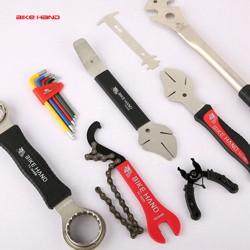 BIKE HAND Bicycle Repair Tools Freewheel/Chains/Disc Correction/Central Axis/Pedal Wrench Chain Snap Plier Allen Key Chain Gauge