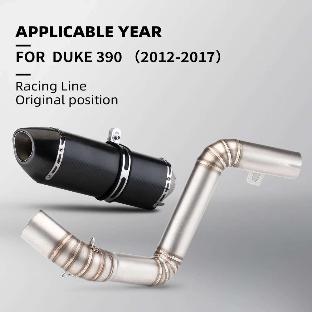 

FOR DUKE390 DUKE390 Intermediate Link Tube Slide on with R77 51mm Muffler Exhaust System DUKE390