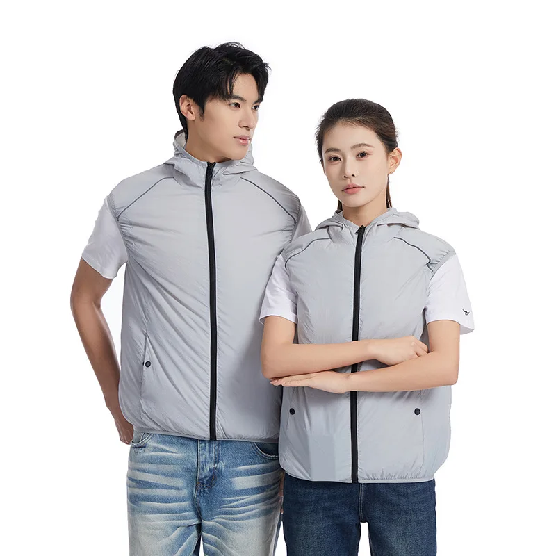 Unisex Cooling Fan Vest Summer Outdoor Hiking Fishing Work Overalls Breathable USB Charging Air Conditioning Clothing Top