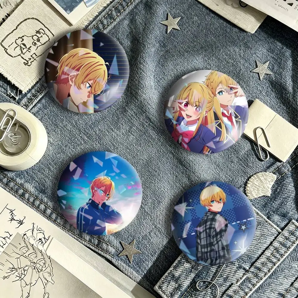 Oshi No Ko Anime Ai Hoshino Tin badges in 25/32/44/58/75mm, brooch pins for accessories & gifts,Souvenir.