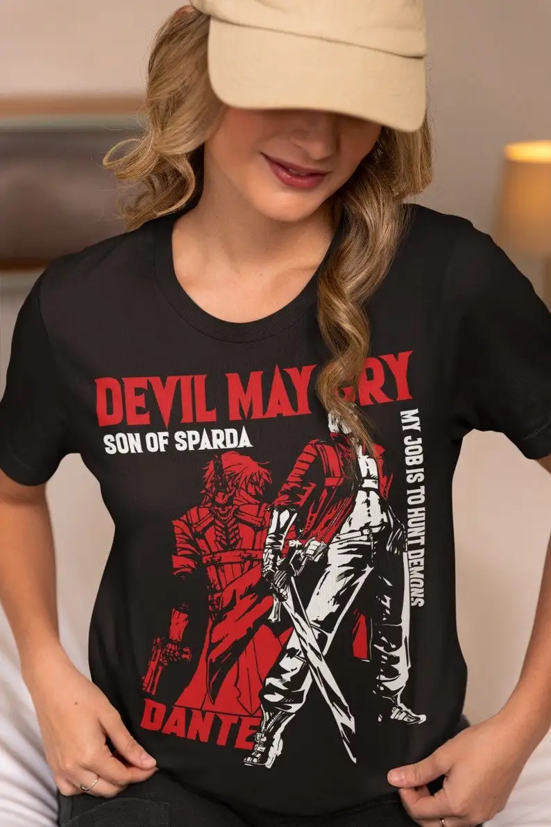 Dante Shooting DMC Premium Unisex T-shirt, May Cry DMC3 Premium Unisex T-shirt