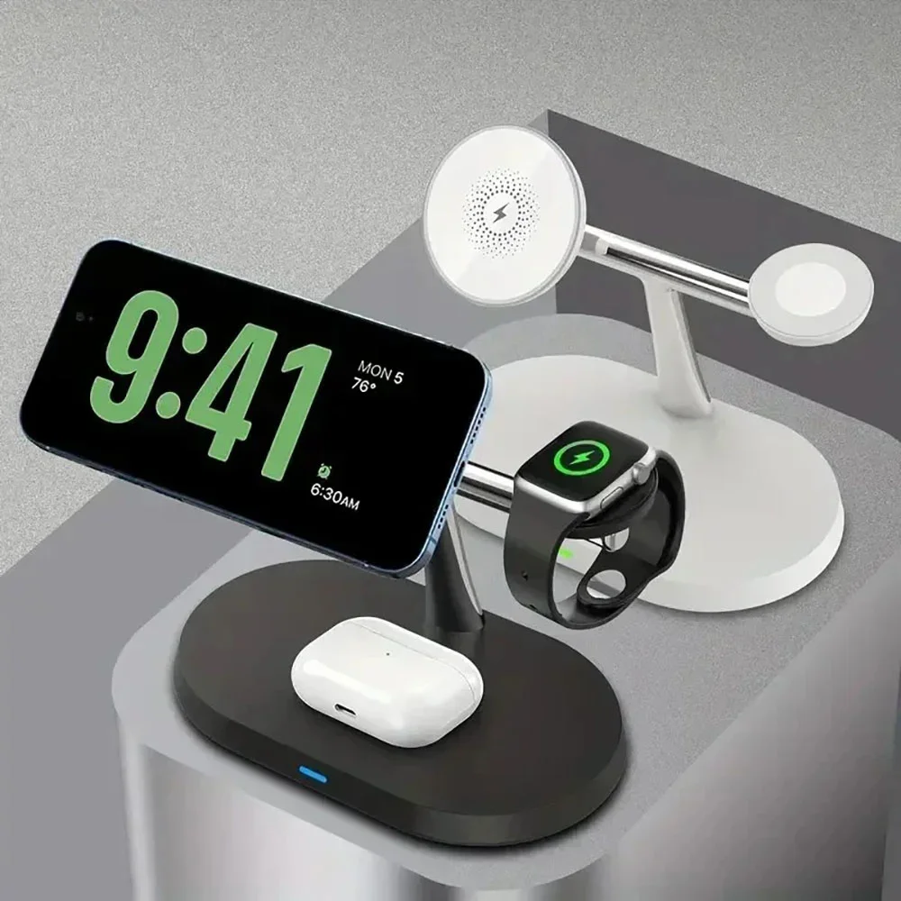 

3 in 1 Magnetic Charging Stand For iPhone 16 15 14 13 Pro Max Apple Watch 9 8 7 6 Airpods 2 3 Pro Fast Wireless Charger Dock