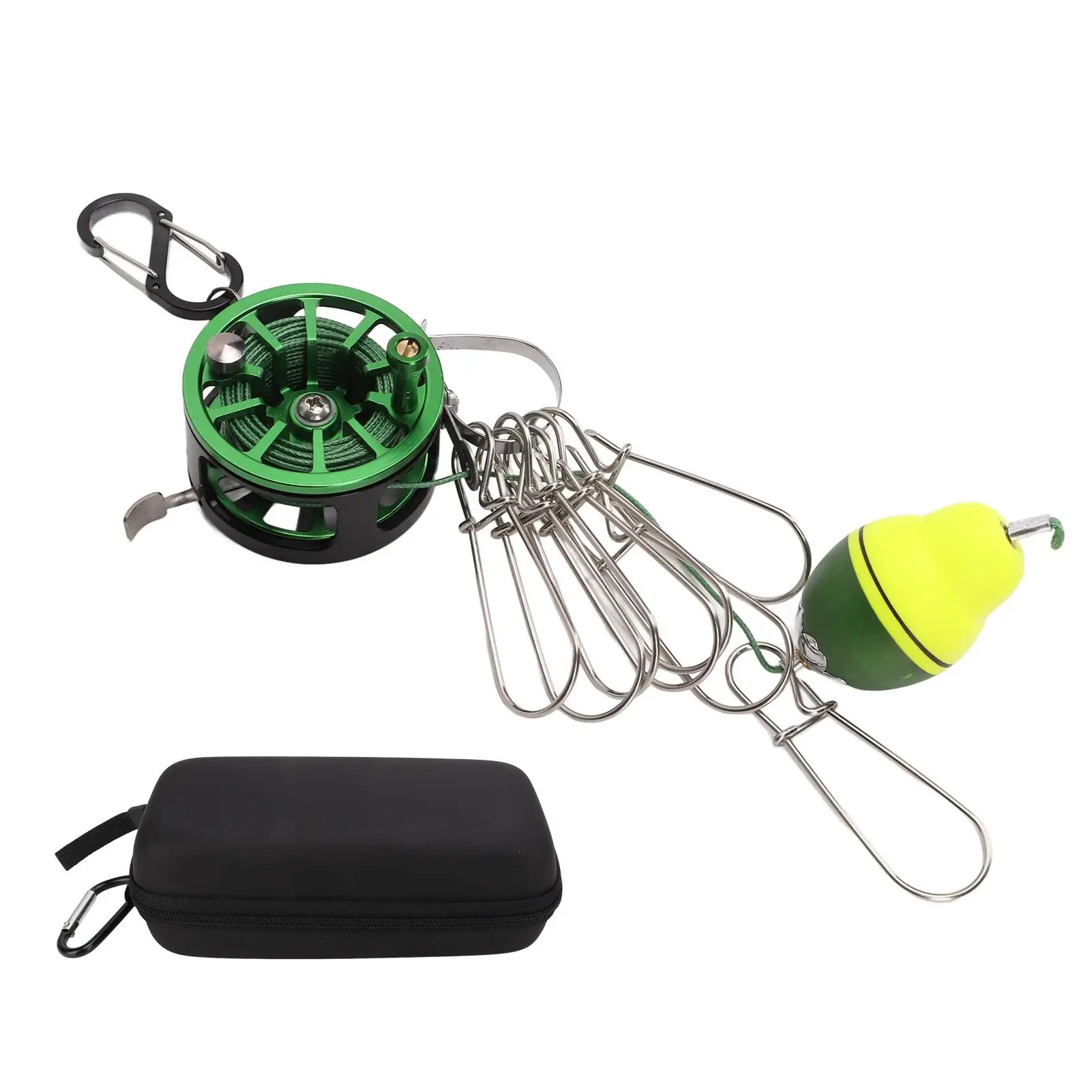 6/7m Telescopic Fish Stringer Clip - Portable Lock Buckle Waist Handle for Fishing Reel & Live Fish Storage