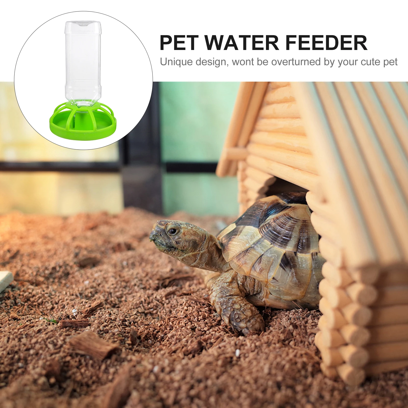 

1pc Automatic Drinking Fountain for Reptiles Durable Odorless Water Feeder Turtle Lizard Snake Pet Supplies Easy Install